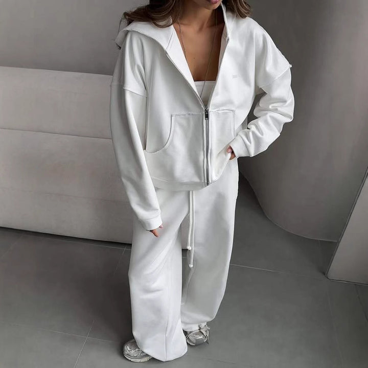 Damen Oversized Hoodie und lässige Freizeithose Drune
