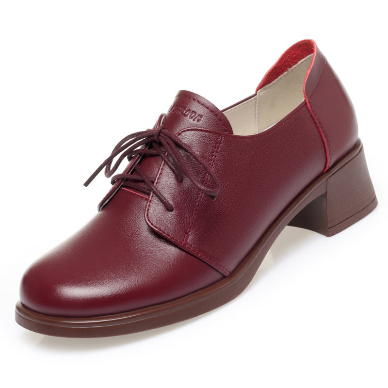 Damen Elegante und bequeme Schnürschuhe mit Blockabsatz Drune