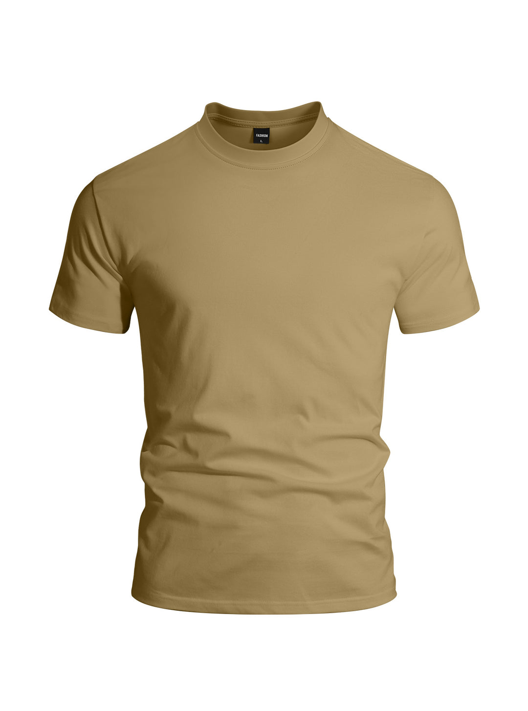 Herren nan eng anliegendes Rundhals-Basicshirt aus Singlejersey mit verstärktem Nackenband Drune