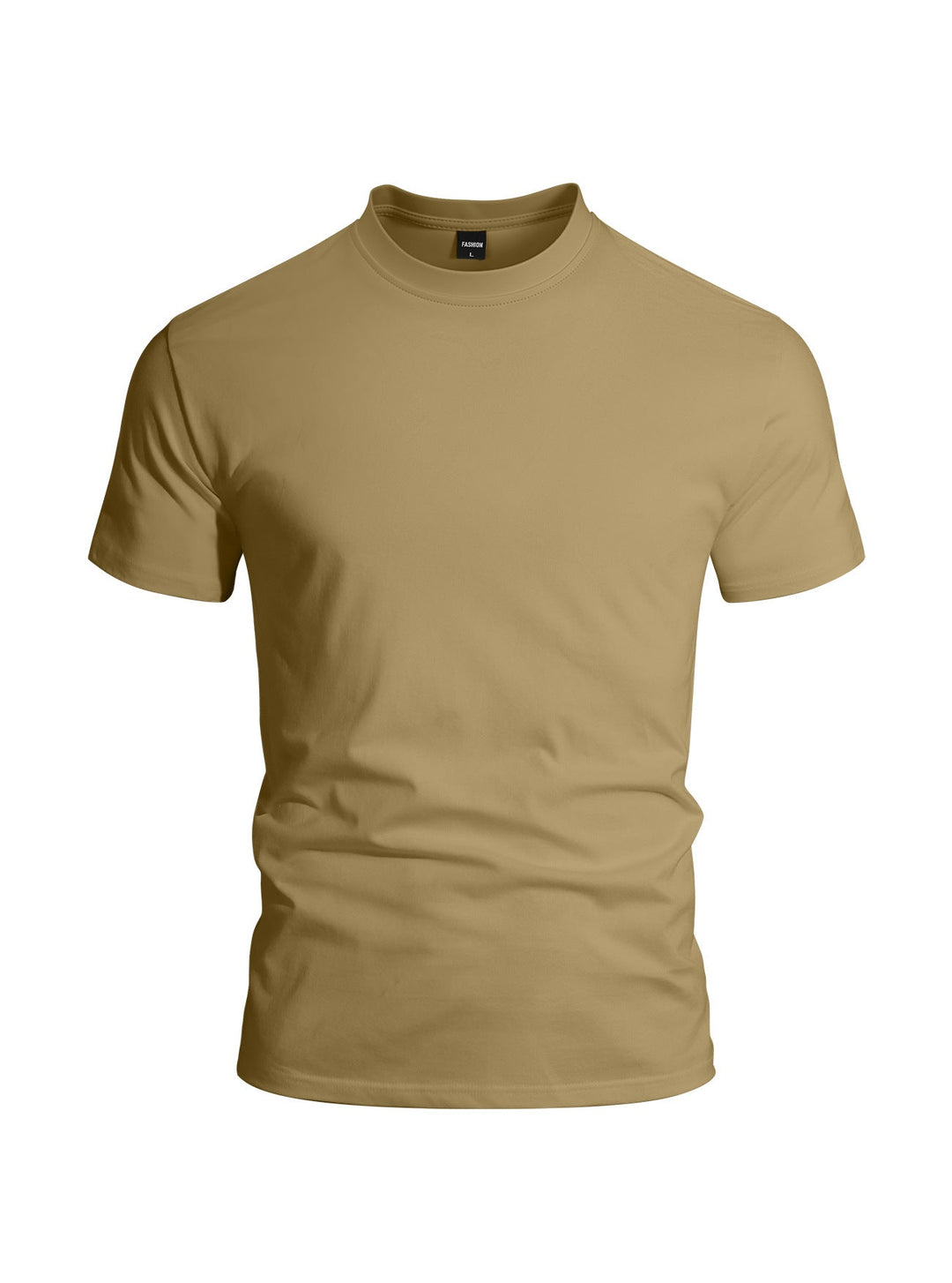 Herren nan eng anliegendes Rundhals-Basicshirt aus Singlejersey mit verstärktem Nackenband Drune
