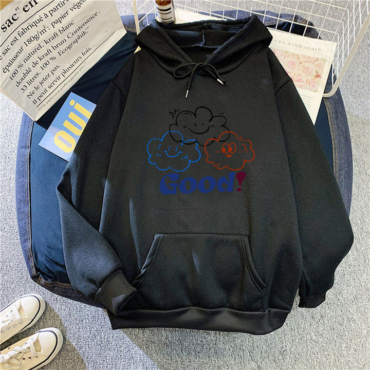 Damen Kapuzenpullover mit kreativem Cartoon-Motiv und bequemer Passform Drune