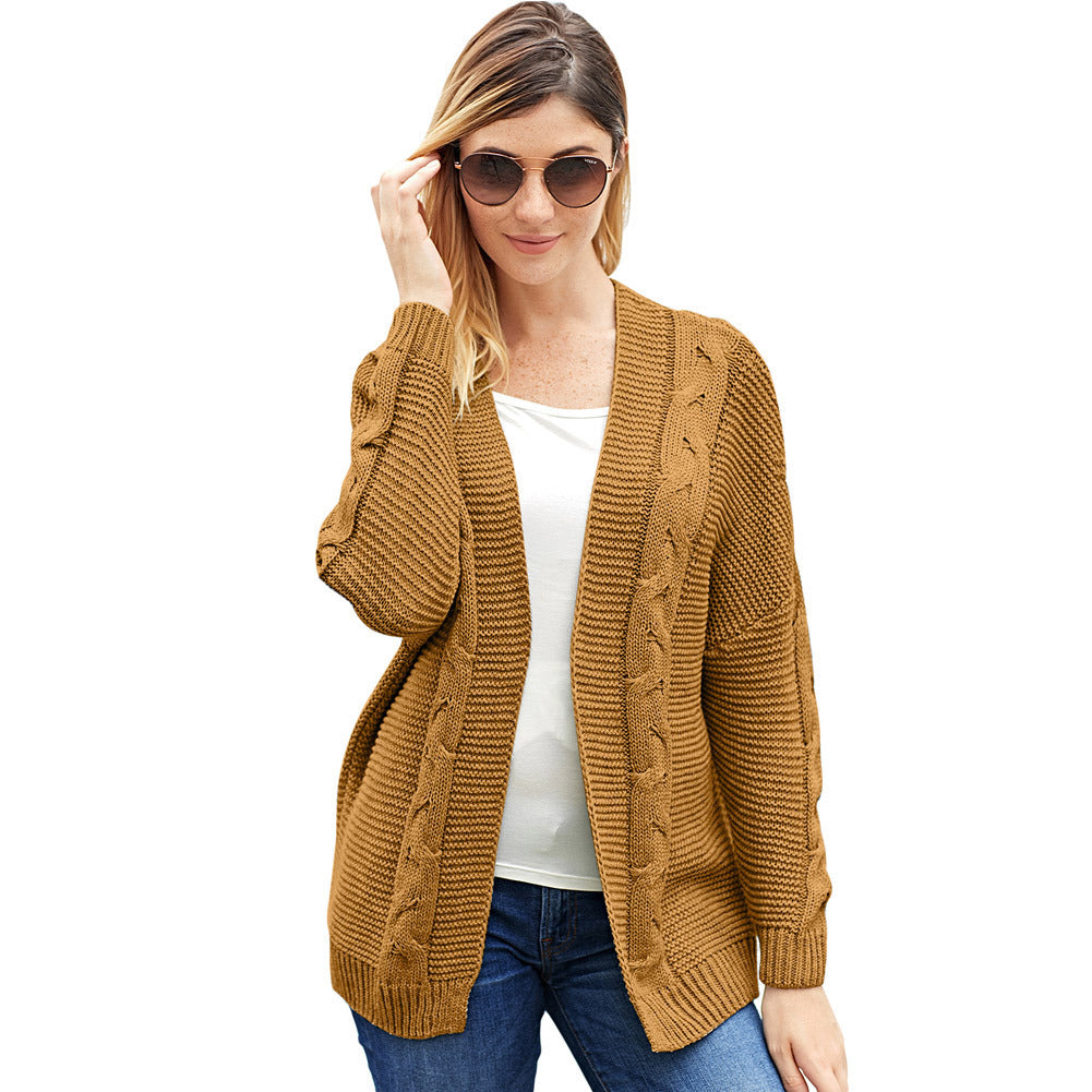 Damen Strickjacke mit zeitlosem Zopfmuster Drune