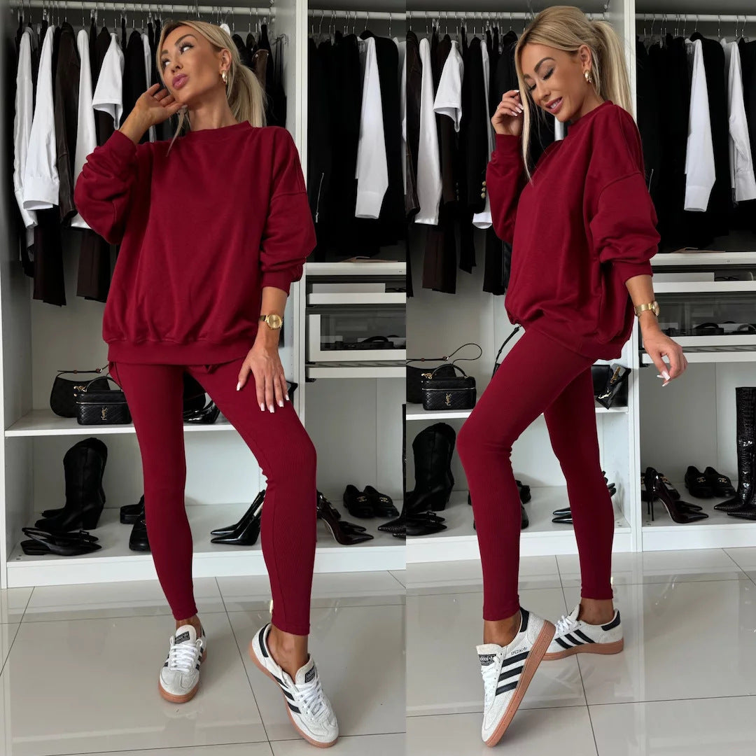 Damen Lässiges Sweatshirt und legere Leggings Drune