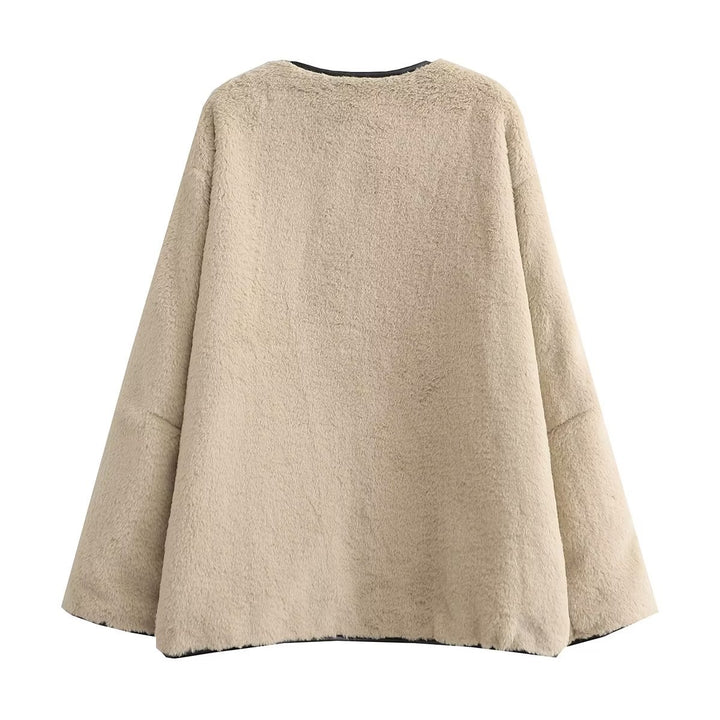 Damen Oversized Teddyjacke Drune