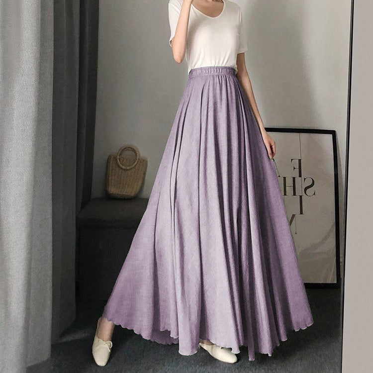 Damen Maxi-Rock mit elastischem Bund und weichem Stoff Drune