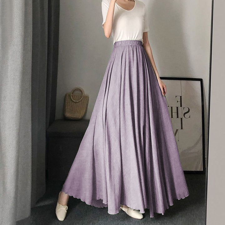Damen Maxi-Rock mit elastischem Bund und weichem Stoff Drune