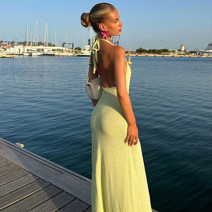 Damen verführerisches Strandkleid mit floralen Akzenten Drune