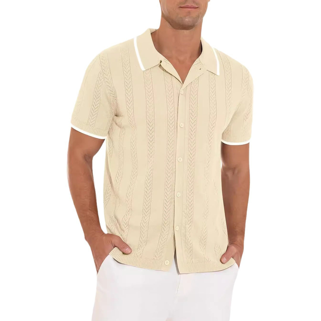 Herren Kurzarmpoloshirt mit strukturiertem Design Drune