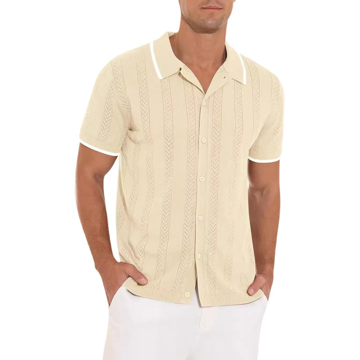 Herren Kurzarmpoloshirt mit strukturiertem Design Drune