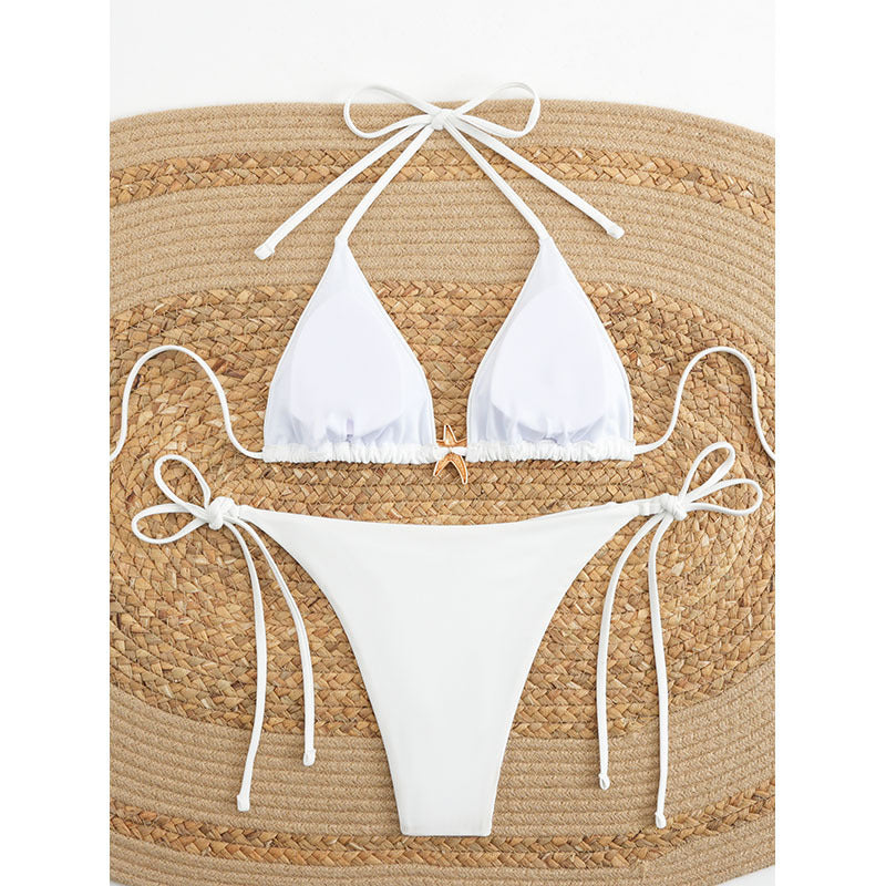 Damen Triangel-Bikini mit modischen Schnürdetails Drune