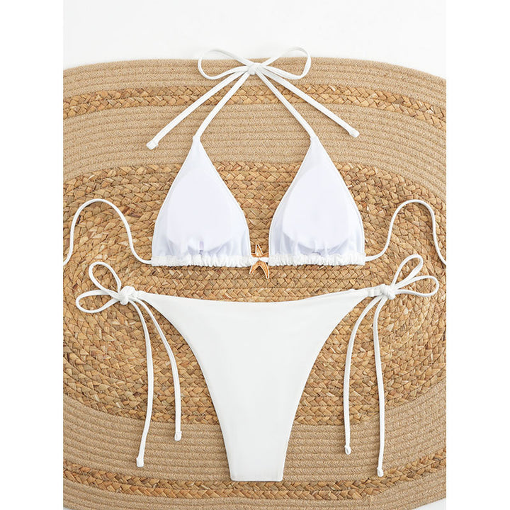 Damen Triangel-Bikini mit modischen Schnürdetails Drune