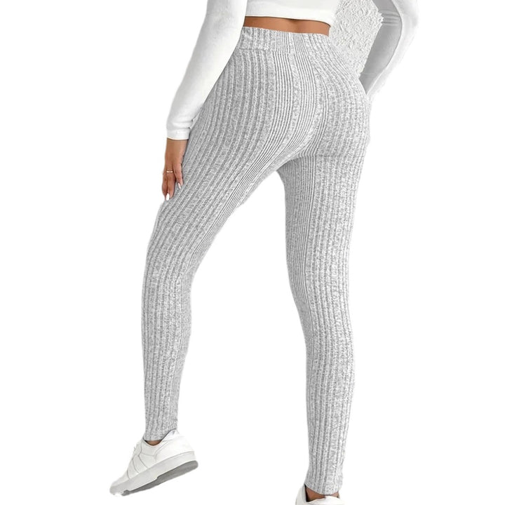 Damen Leggings mit strukturiertem Rippenmuster und hohem Bund Drune