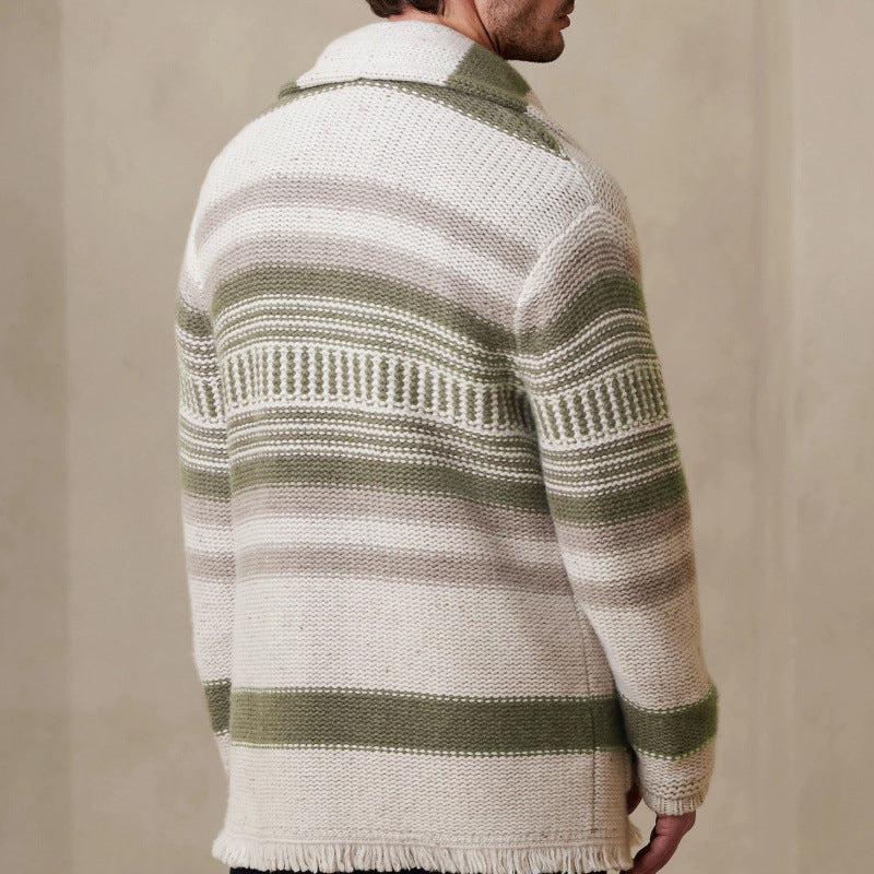 Herren Strickjacke mit modernem Muster und praktischen Taschen Drune