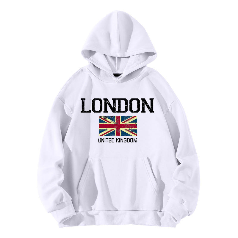 Damen Kapuzenpullover im urbanen London-Style mit Kängurutasche und gemütlichem Schnitt Drune