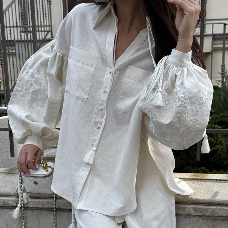 Damen lässige Loungewear-Kombination mit geblümtem Design Drune