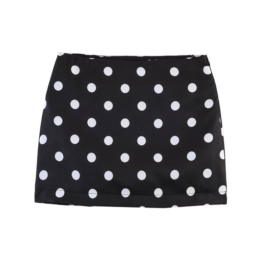 Damen Minirock mit trendigem Punkte-Design und elastischem Bund Drune