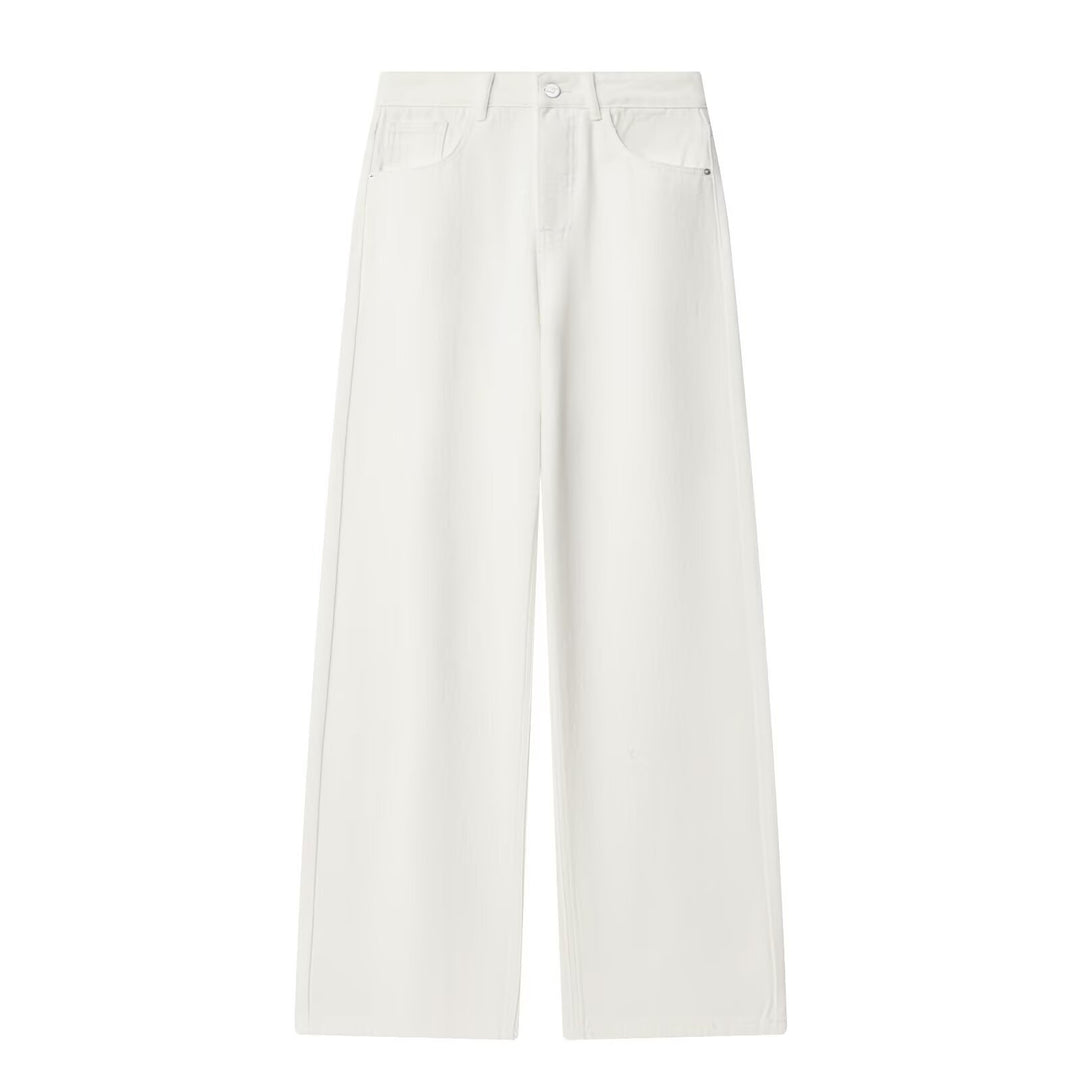 Damen weite Hochbundhose aus nachhaltigem Material mit eleganter Textur Drune