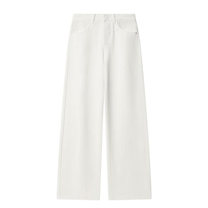 Damen weite Hochbundhose aus nachhaltigem Material mit eleganter Textur Drune