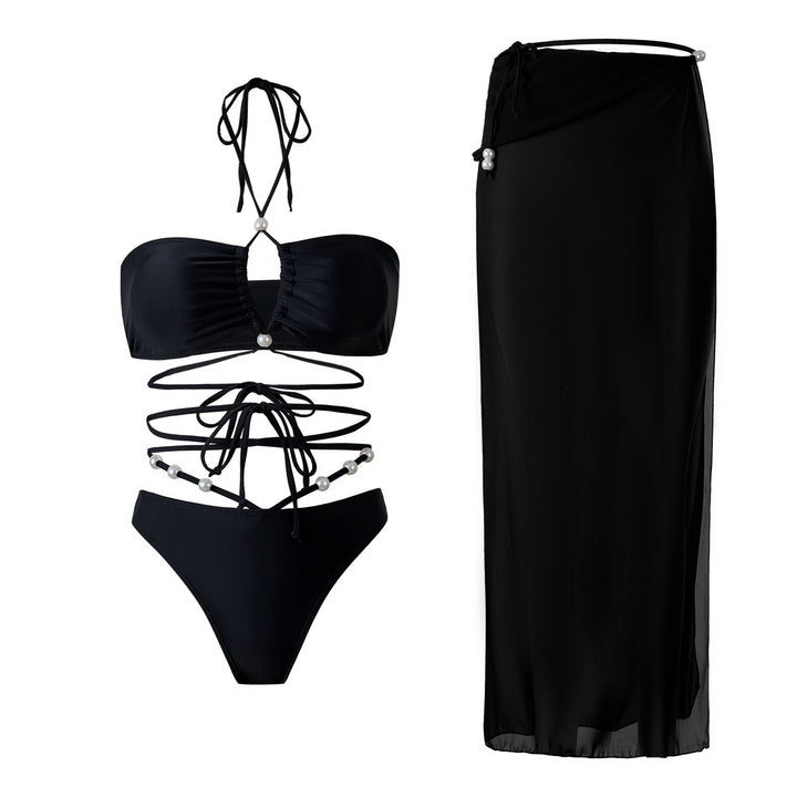 Damen Bikini-Set mit raffiniertem Cut-Out-Design und abnehmbarem Wickelrock Drune