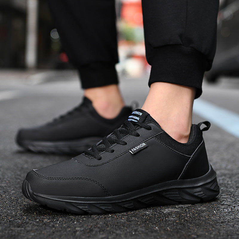 Herren nan schlanker City-Sneaker mit wasserabweisender Kunstlederoberfläche, stoßabsorbierender EVA-Zwischensohle und gepolstertem Fersenkragen Drune
