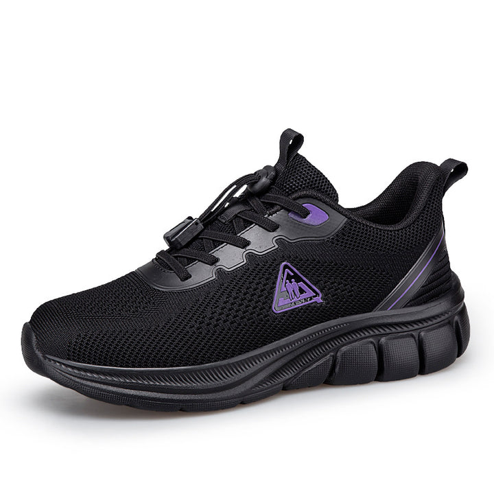 Damen nan leichter atmungsaktiver Strick-Walking-Sneaker mit Schnellzugverschluss und ergonomischer EVA-Dämpfung Drune
