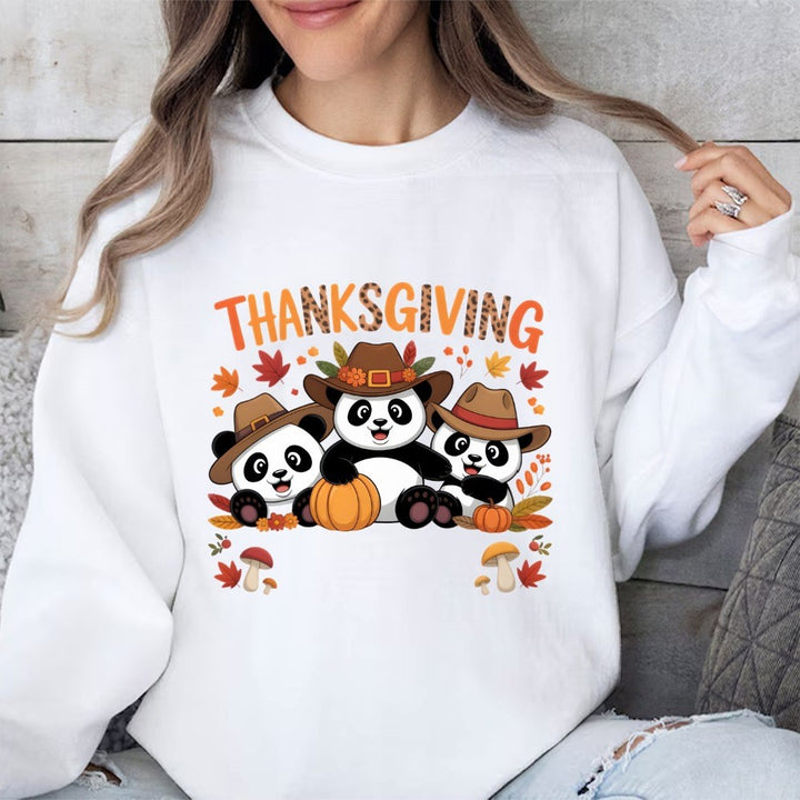 Damen Sweatshirt mit lustigem Tierdesign und herbstlichem Motiv Drune