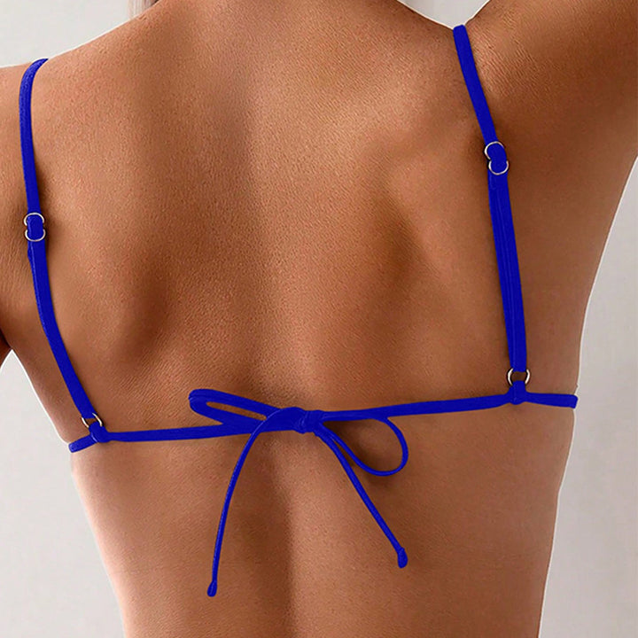 Damen Triangel-Bikini mit eleganten Rüschendetails und zierlichem Schmuck Drune