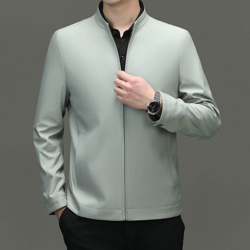 Herren sportliche Übergangsjacke mit stehendem Kragen und atmungsaktiver Funktionalität Drune