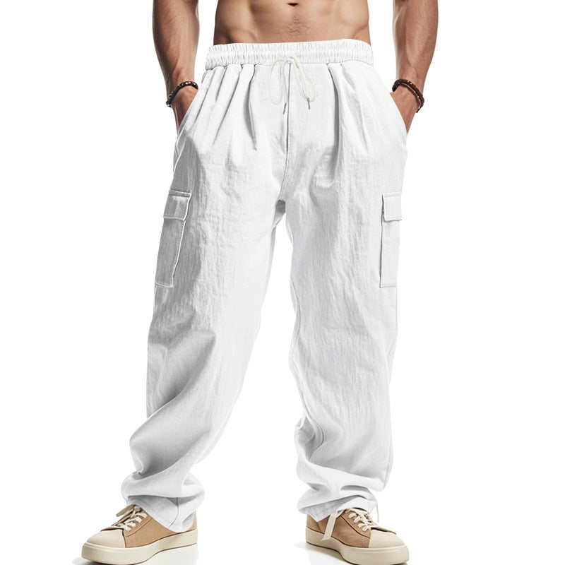 Herren lockere Cargohose mit elastischem Bund und praktischen Seitentaschen Drune