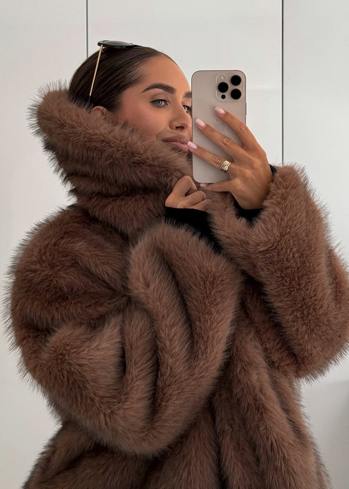 Drune | Eichen-Faux-Fur-Jacke