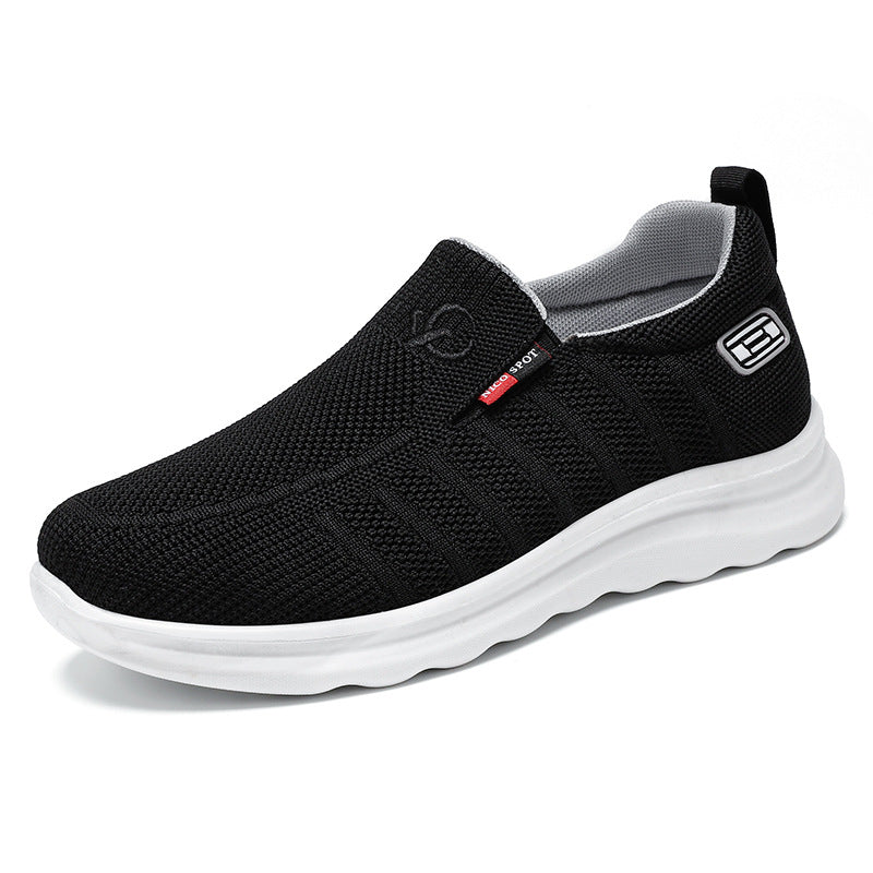Herren nan atmungsaktiver Slip-On Strick-Freizeitschuh mit elastischem Einstieg, gepolsterter Komfortsohle und rutschfester Wellenlaufsohle Drune