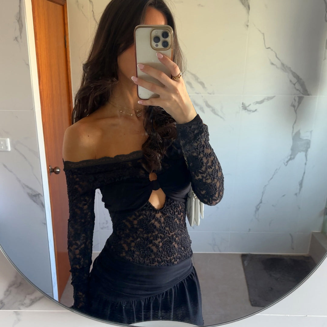 Damen Strandkleid mit zarten Spitzenakzenten und verführerischer Schnürung Drune