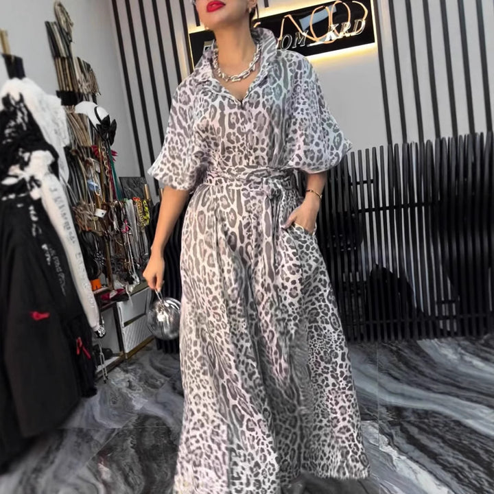 Damen Elegante Jumpsuit mit weitem Bein und floralem Muster Drune