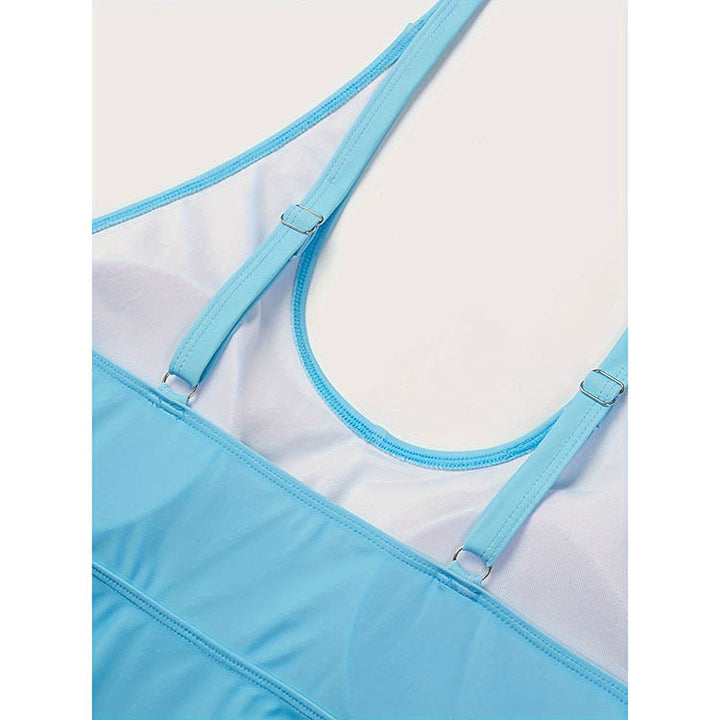Damen Badeanzug-Set mit stilvollem Oberteil und hoch geschnittenem Höschen Drune