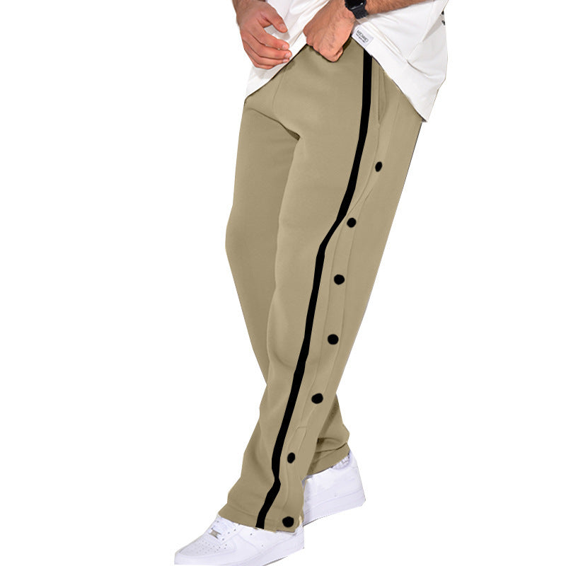 Herren Sportliche Jogginghose mit Druckknopfdetails an der Seite Drune
