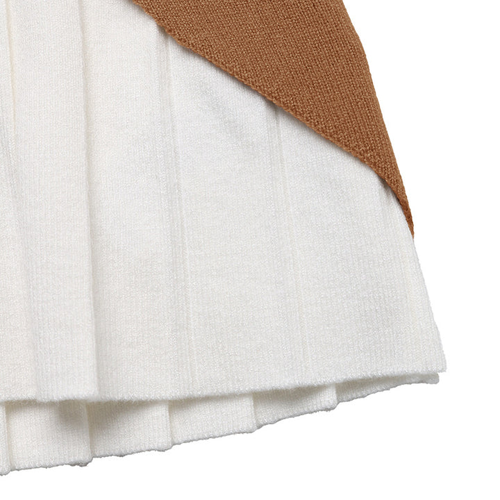 Damen Elegantes Strickoberteil mit kontrastierendem Hemdkragen Drune