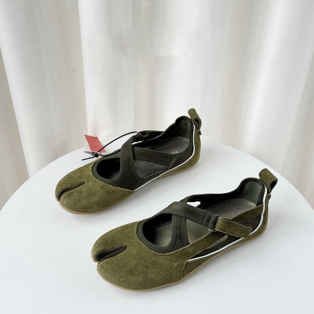 Damen Sportliche Ballerinas mit flexiblem Riemchen und atmungsaktivem Obermaterial Drune