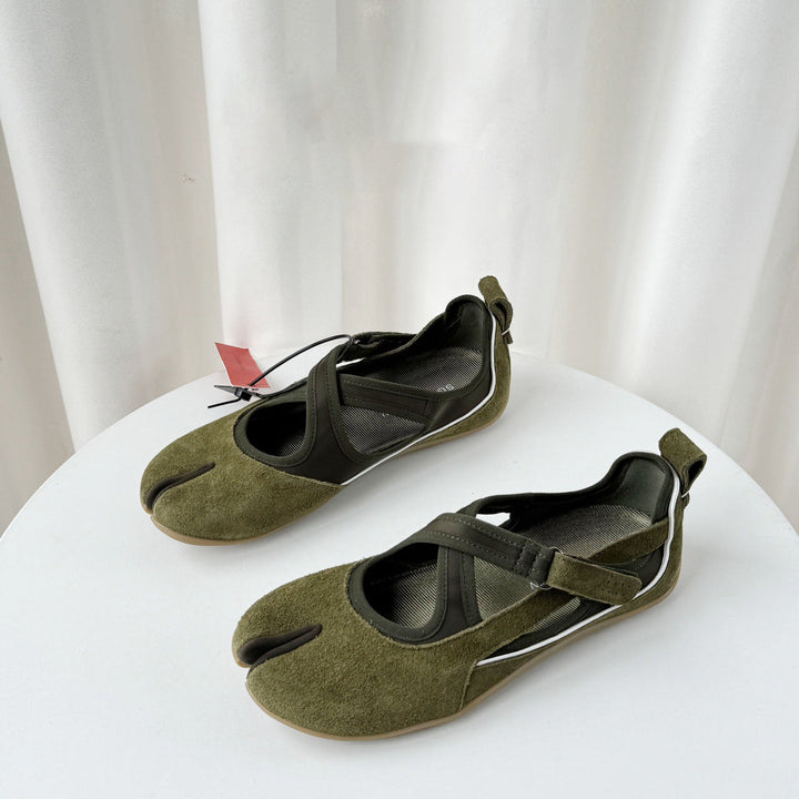 Damen Sportliche Ballerinas mit flexiblem Riemchen und atmungsaktivem Obermaterial Drune