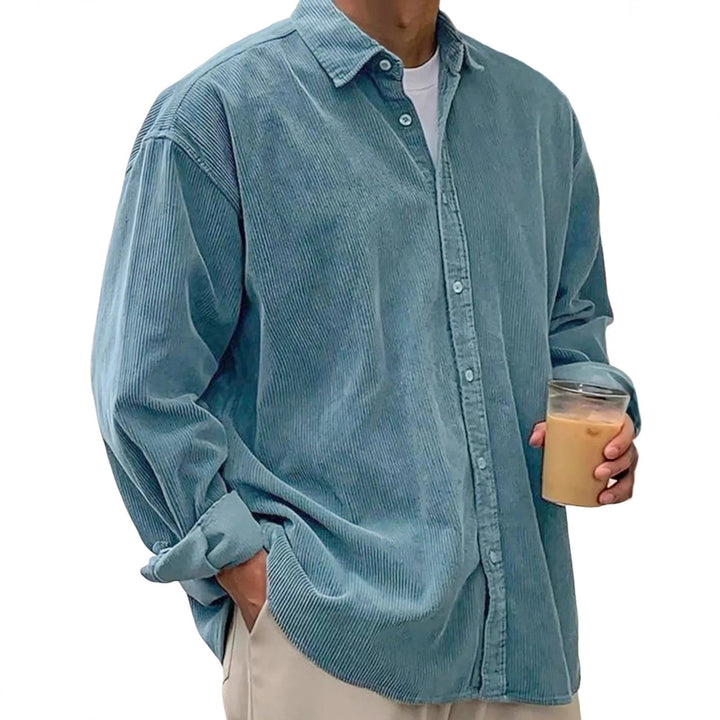 Herren nan oversized Cordhemd mit feiner Breitcord-Struktur und entspannter Silhouette Drune