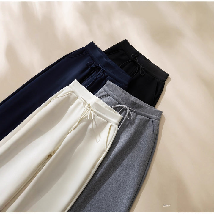Damen locker sitzende Sporthose mit elastischem Bund und verstellbarem Kordelzug Drune