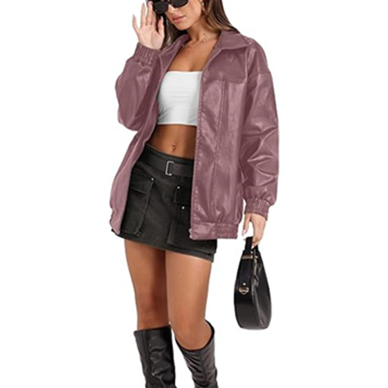 Damen lässige Übergangsjacke mit elastischen Bündchen und praktischem Reißverschluss Drune