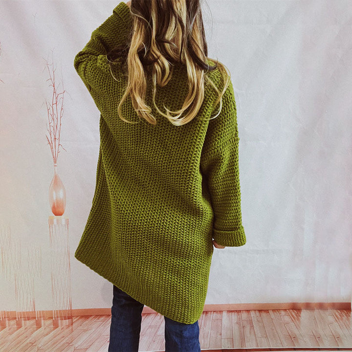 Drune | Einfarbige Strickjacke