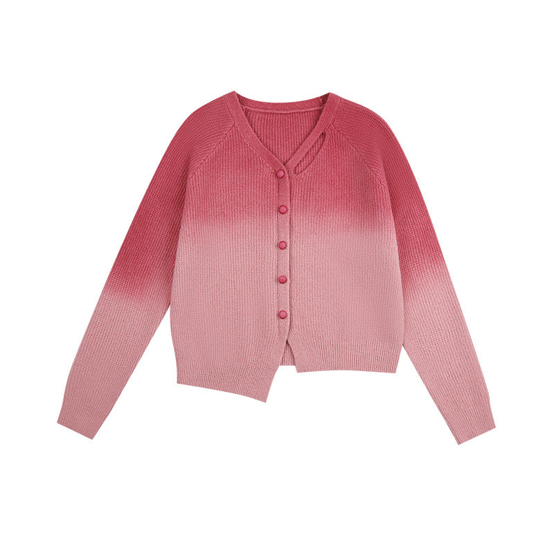 Damen angora Strickjacke mit modernen Cut-Out-Details Drune