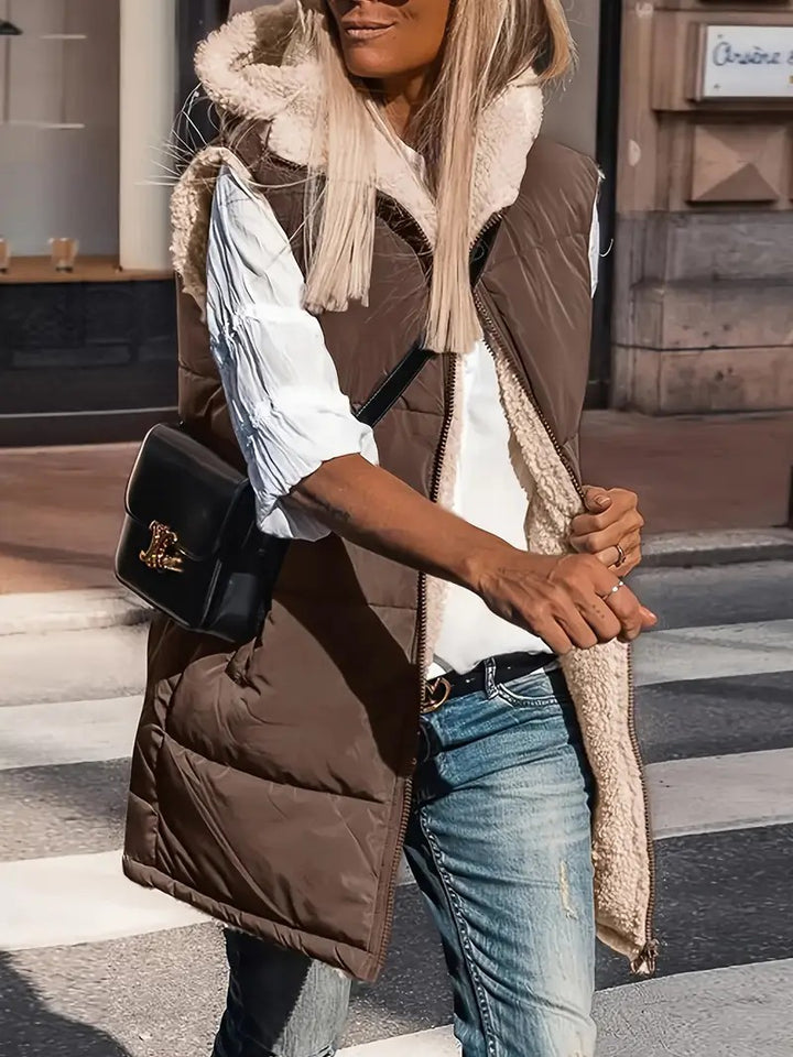 Damen Wendejacke mit sherpa Innenfutter Drune