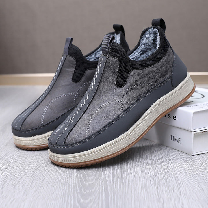 Damen Bequeme Winter-Slipper aus Lederimitat mit warmem Innenfutter Drune
