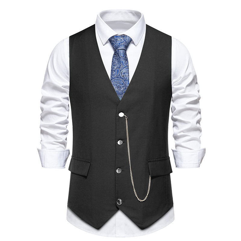 Herren elegante Weste mit feinen Details und modernen Akzenten Drune