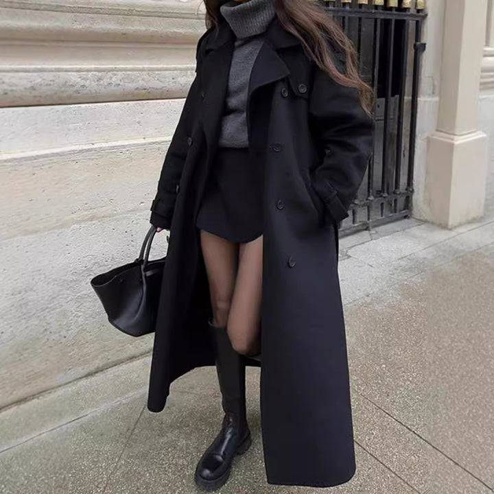 Damen Oversized Trenchcoat aus weichem Wollmix Drune