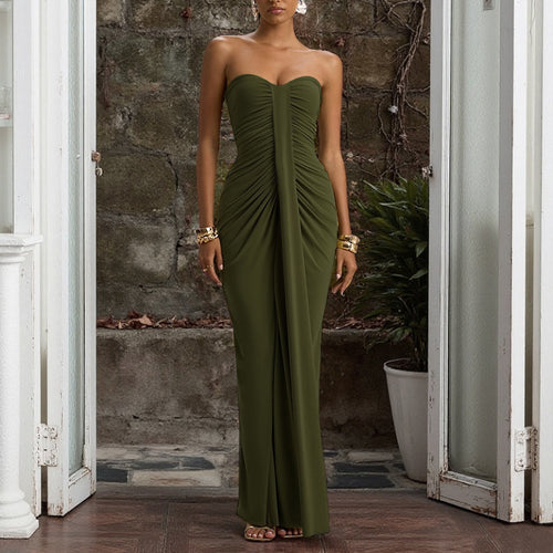 Damen figurbetontes Cocktailkleid mit Raffungen und herzförmigem Ausschnitt Drune