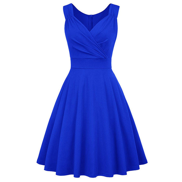 Damen A-Linien Kleid mit elegantem Wickeldesign und taillierter Silhouette Drune