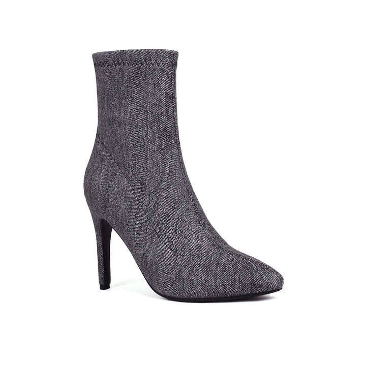 Damen Spitz-Zeh Denim Stiletto Booties Drune